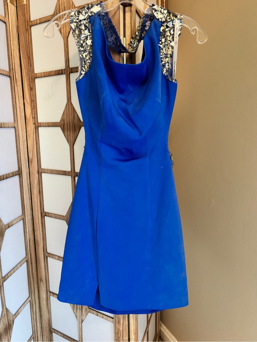 Embellished Royal Blue Homecoming Dress